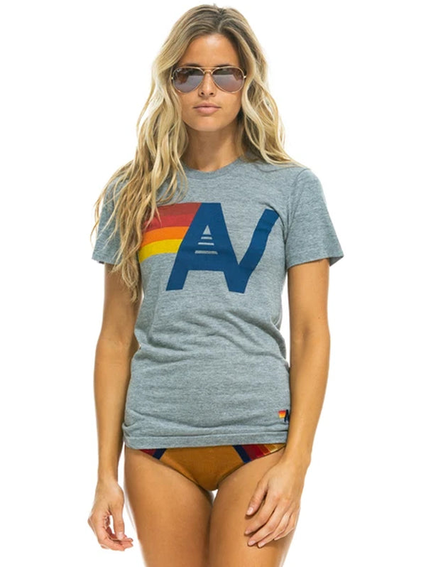 Aviator Nation Logo T-Shirt - Heather Grey-AVIATOR NATION-Over the Rainbow