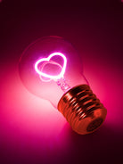 Heart Light Bulb - Pink-AREAWARE-Over the Rainbow
