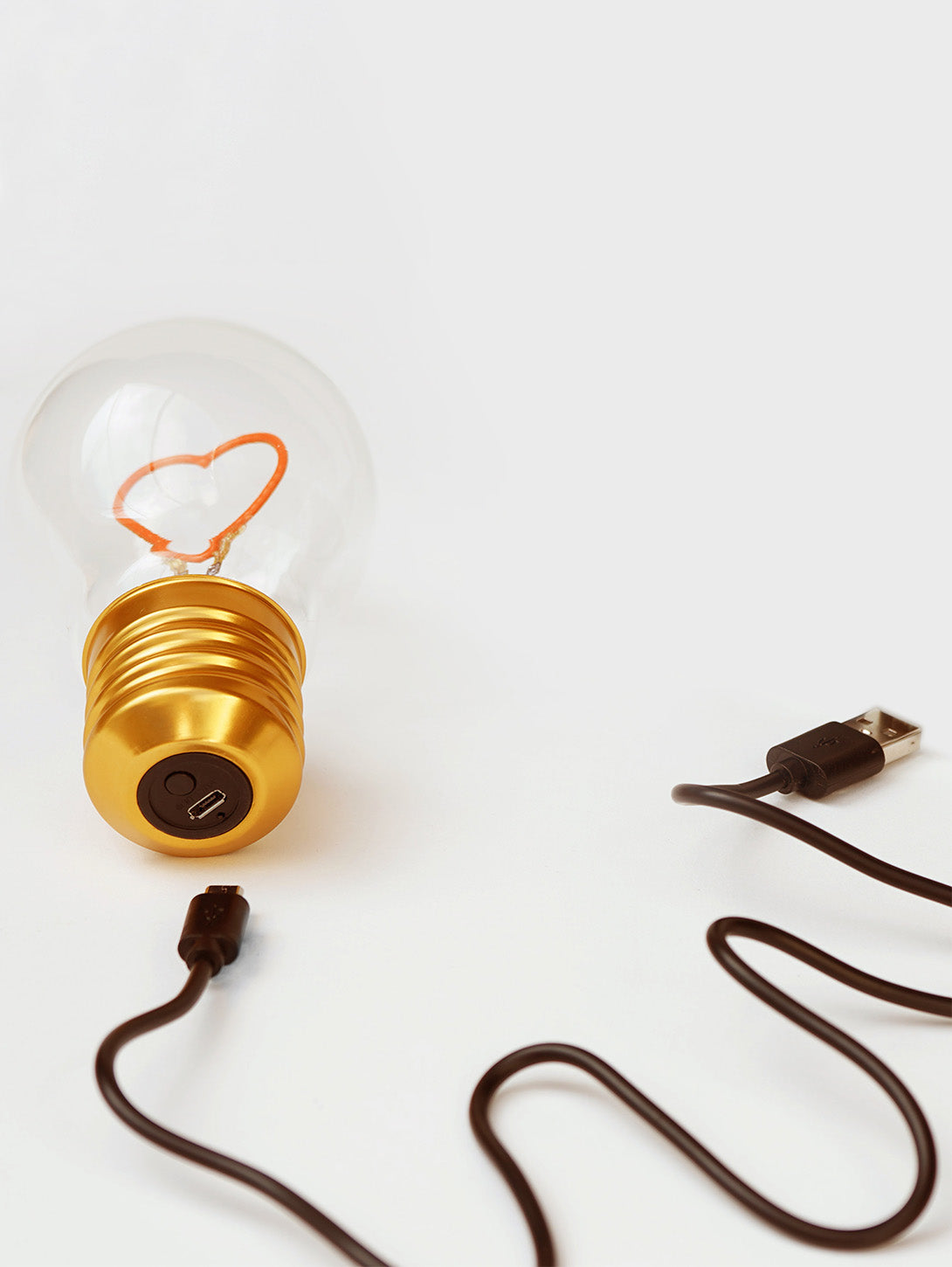 Heart Light Bulb - Pink-AREAWARE-Over the Rainbow