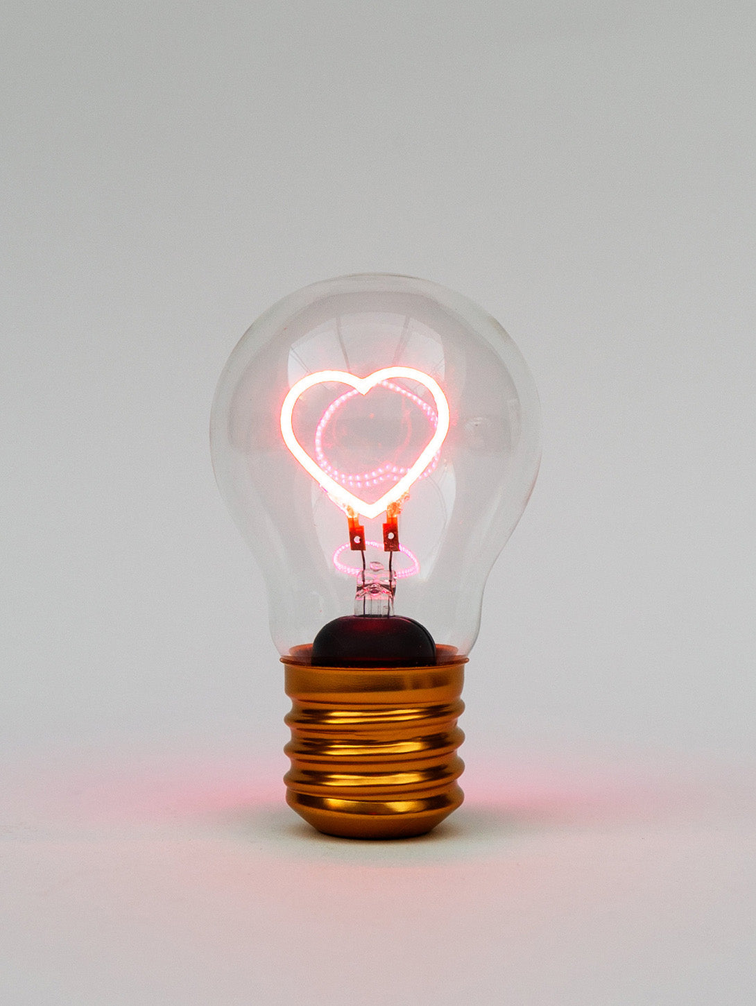Heart Light Bulb - Pink-AREAWARE-Over the Rainbow