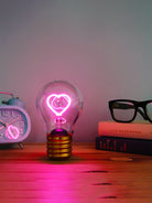 Heart Light Bulb - Pink-AREAWARE-Over the Rainbow