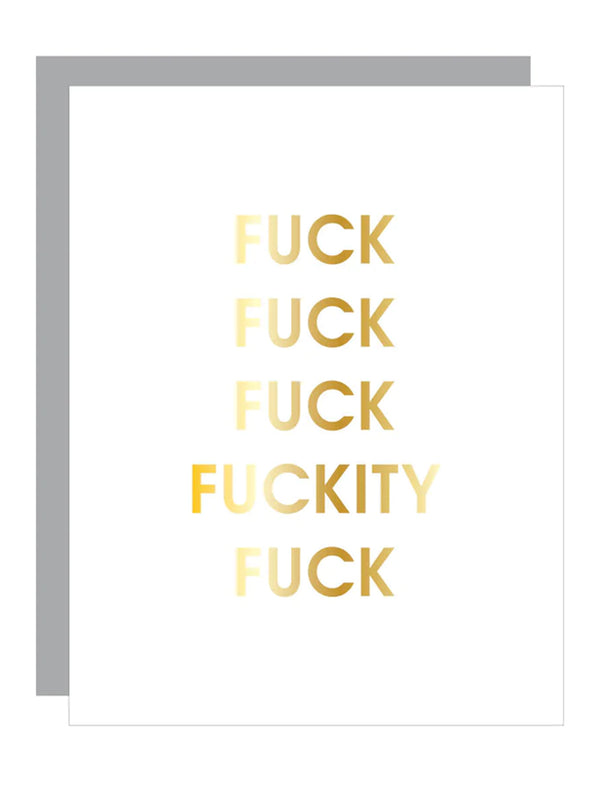 Fuck Fuckity Fuck Greeting Card-CHEZ GAGNE LETTERPRESS-Over the Rainbow