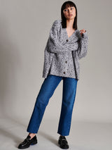 Aria Cardigan - Gris-LINE-Over the Rainbow