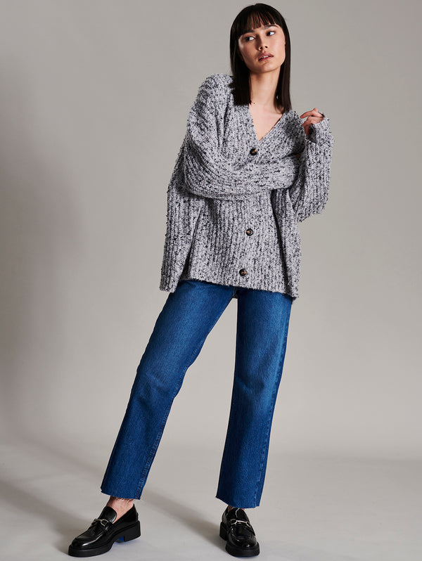 Aria Cardigan - Gris-LINE-Over the Rainbow