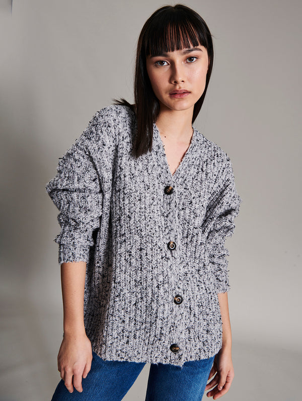Aria Cardigan - Gris-LINE-Over the Rainbow