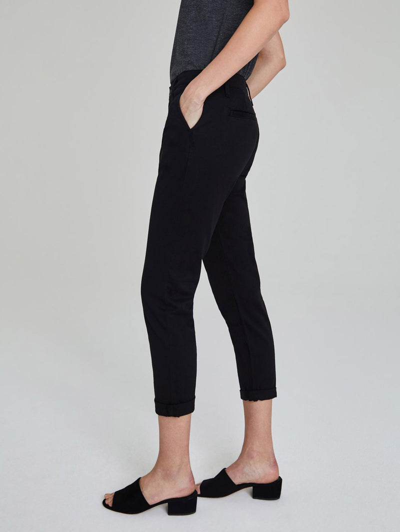 Caden Sateen Trouser Pant - Black-AG Jeans-Over the Rainbow