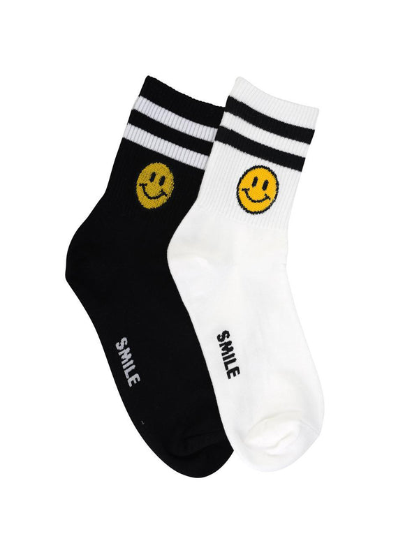Stripe Smiley Socks-LIM LIM-Over the Rainbow