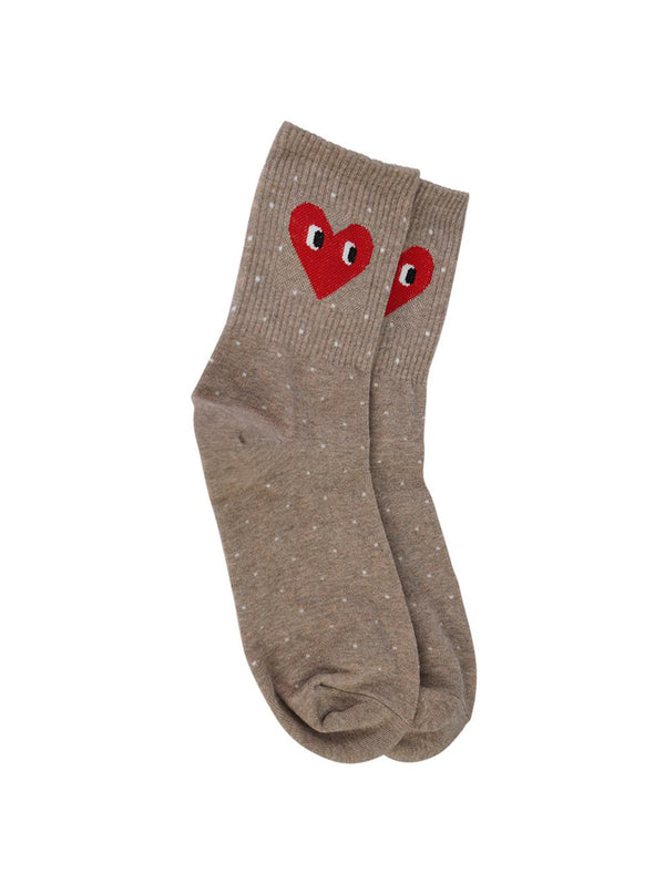 Polka Heart Sock-LIM LIM-Over the Rainbow