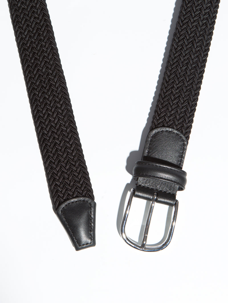 Anderson's STRETCH WOVEN BELT - BLACK