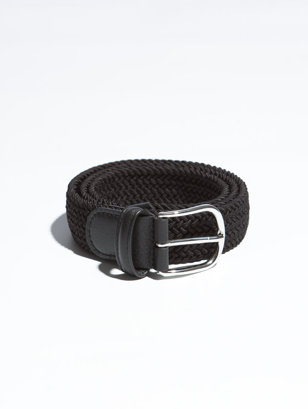Stretch Woven Belt - Black-Anderson's-Over the Rainbow