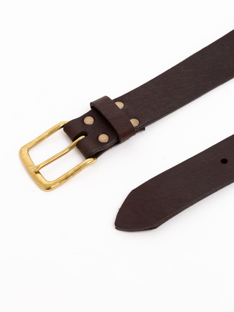 Duccio Sasquatch Belt - Brown/Gold-Brave Leather-Over the Rainbow