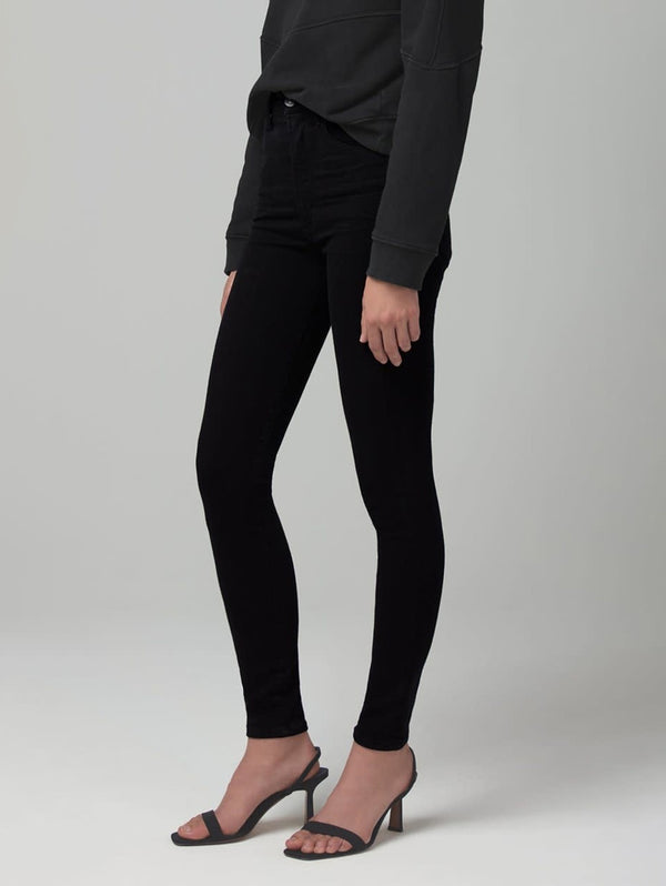 Chrissy High Skinny Jean - Plush Black-Citizens of Humanity-Over the Rainbow