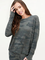 Camo Crew Top - Olive-SPLENDID-Over the Rainbow
