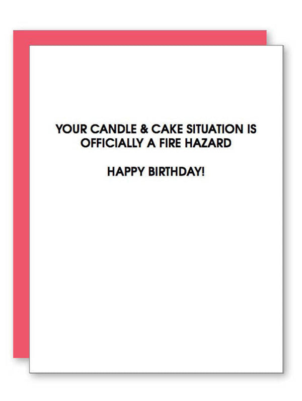 Fire Hazard Birthday Greeting Card-CHEZ GAGNE LETTERPRESS-Over the Rainbow