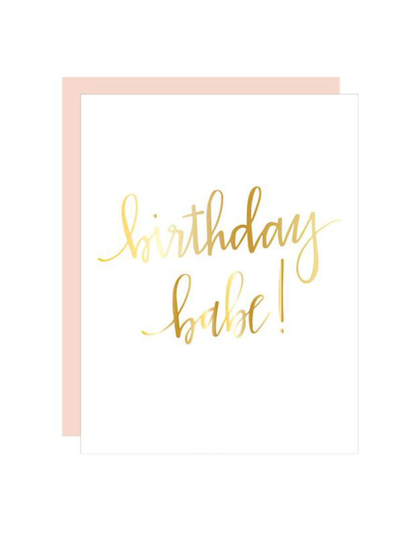 Birthday Babe - Letterpress Card-CHEZ GAGNE LETTERPRESS-Over the Rainbow