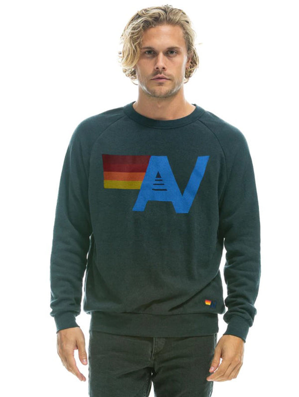 Logo Crew Sweatshirt - Charcoal-AVIATOR NATION-Over the Rainbow