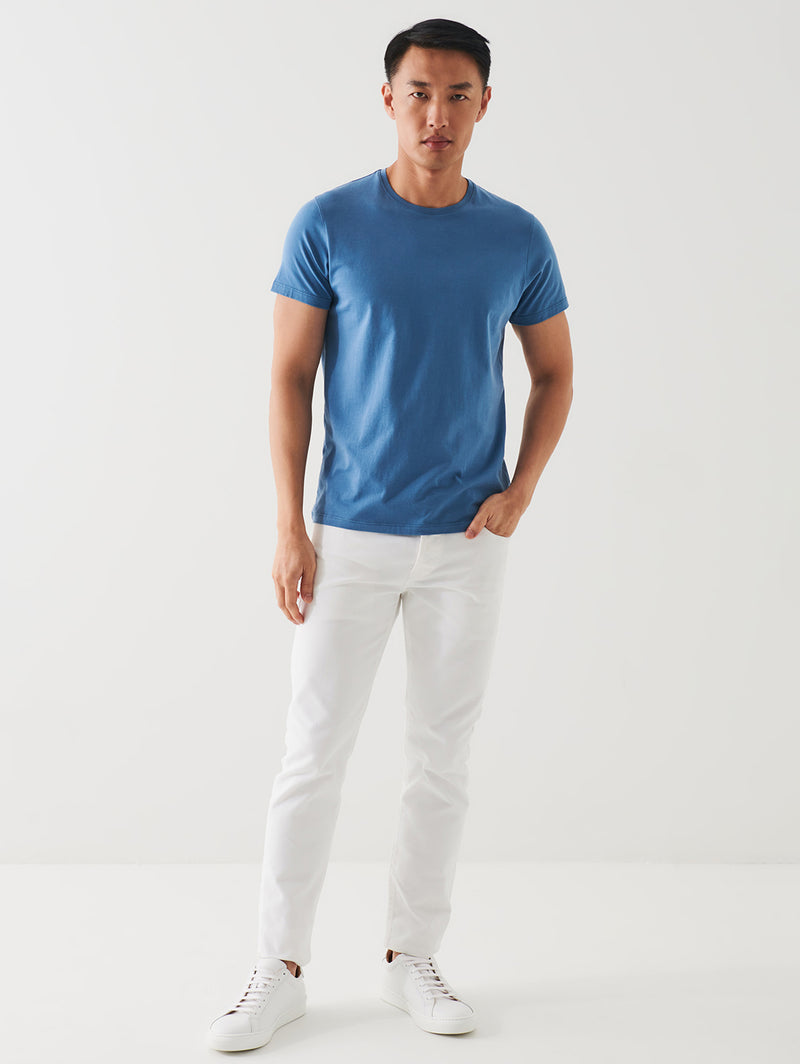 Iconic Short Sleeve Crew T-Shirt - Infinity Blue-Patrick Assaraf-Over the Rainbow