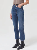Pinch waist high rise kick jeans sales