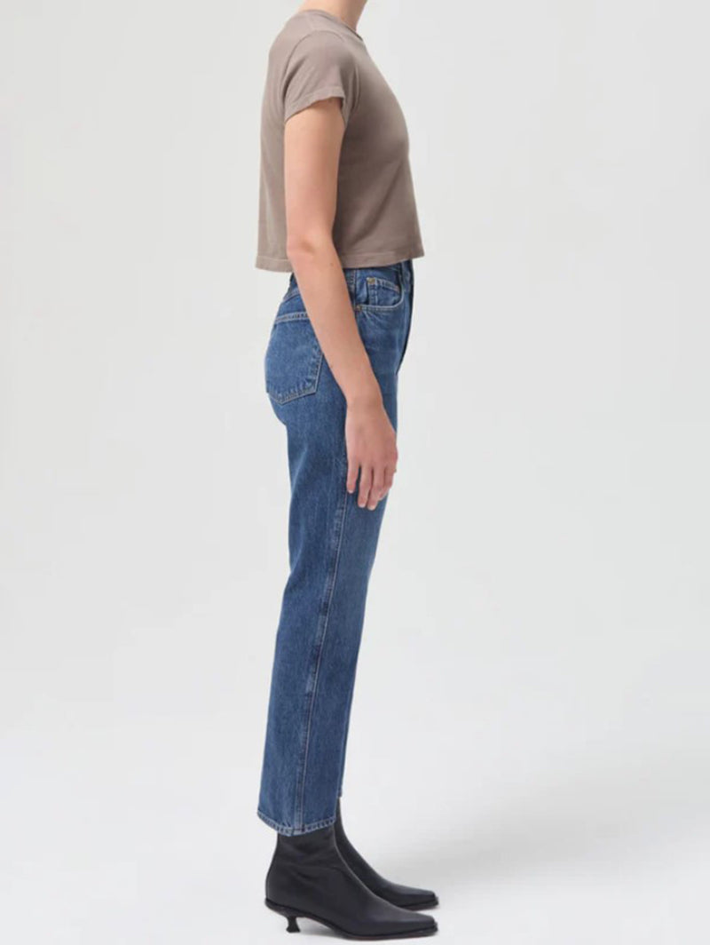 High rise kick pinch waist jeans sale