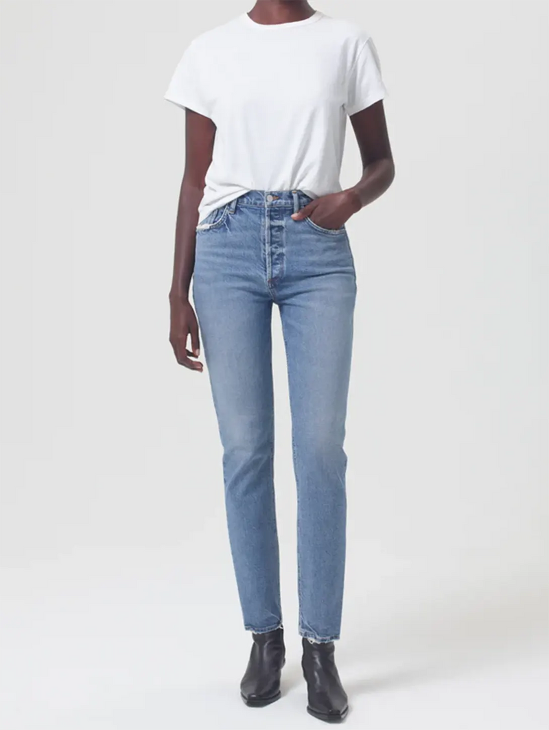 Riley High Rise Long Straight Jean Cove