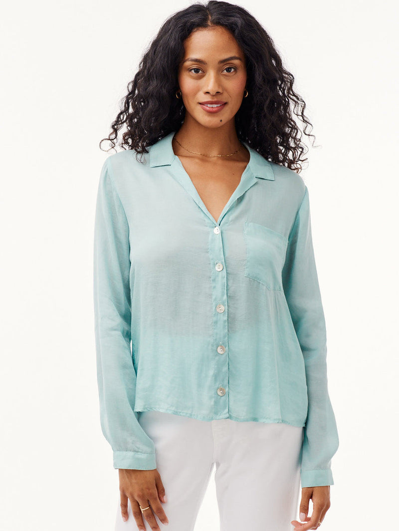 Notched Collar Shirt-Bella Dahl-Over the Rainbow