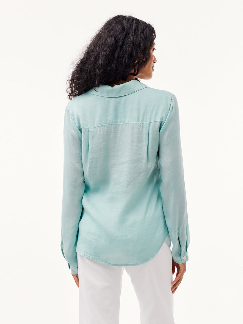 Notched Collar Shirt-Bella Dahl-Over the Rainbow