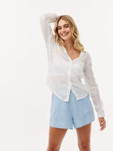 Notched Collar Shirt-Bella Dahl-Over the Rainbow