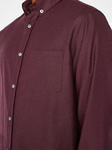 Washable Wool Shirt - Dark Burgundy-FRAME-Over the Rainbow