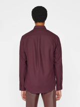 Washable Wool Shirt - Dark Burgundy-FRAME-Over the Rainbow