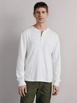 Long Sleeve Classic Henley - White-RAG + BONE-Over the Rainbow