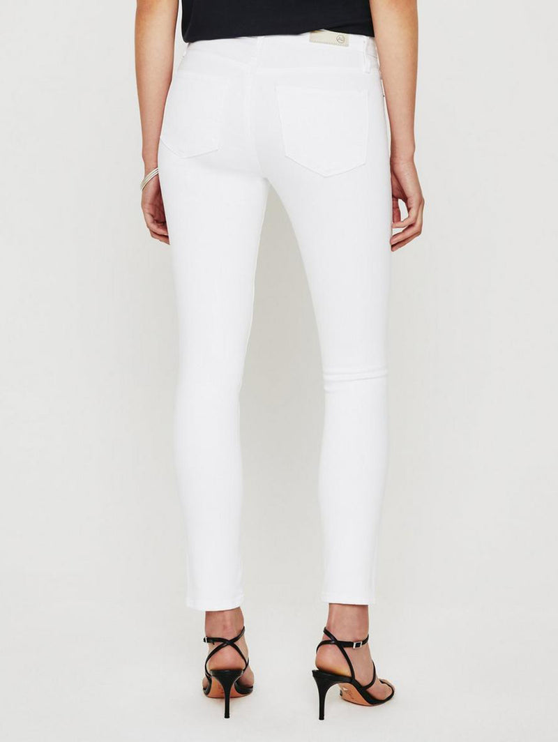 Prima Mid Rise Cigarette Jean - White-AG Jeans-Over the Rainbow