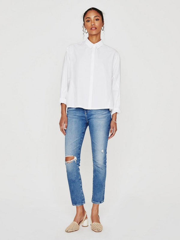Mari High Rise Crop Straight Jean- 18 Yr Santa Fe-AG Jeans-Over the Rainbow