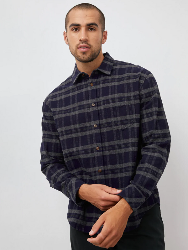 Forrest Shirt - Ancient Navy Melange-Rails-Over the Rainbow
