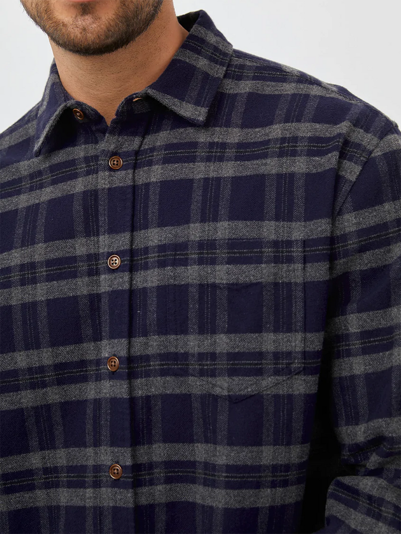 Forrest Shirt - Ancient Navy Melange-Rails-Over the Rainbow