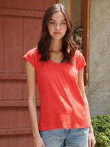 Kira Scoop Tee-Velvet-Over the Rainbow