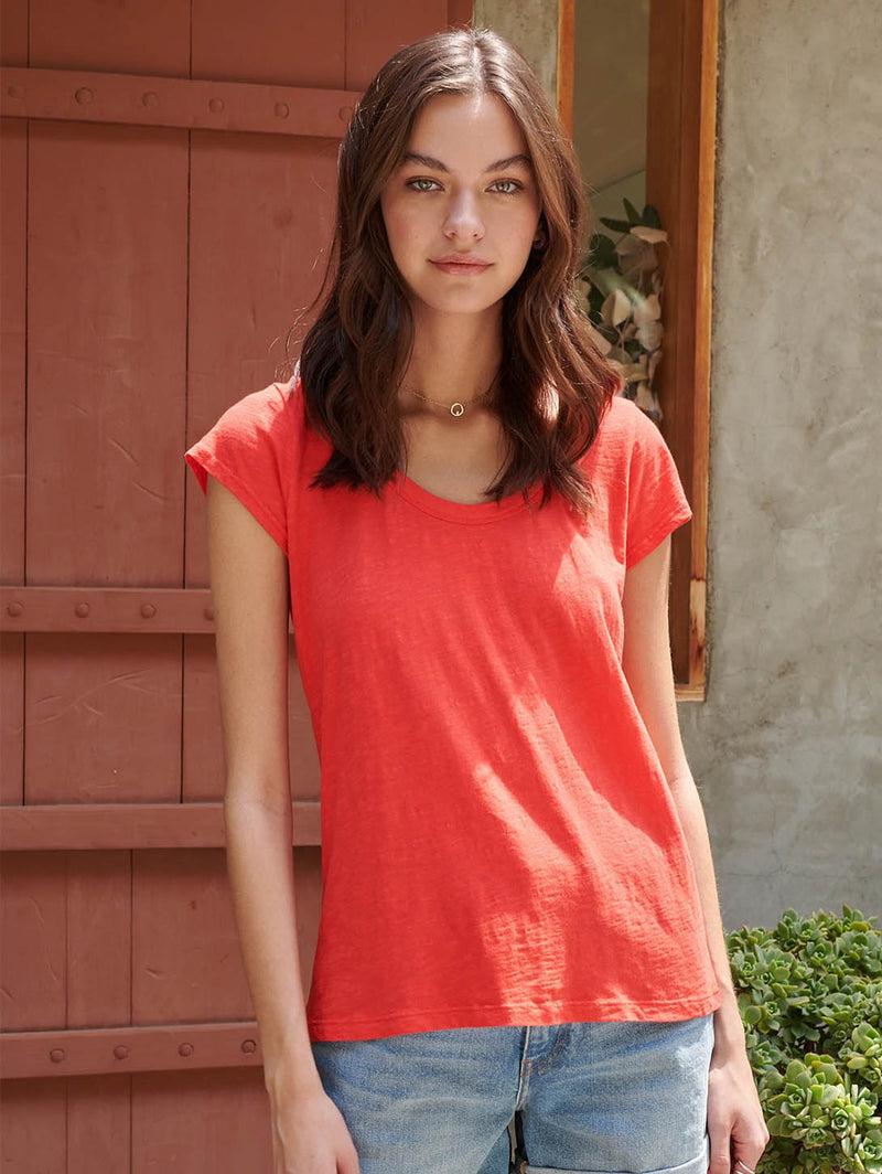 Kira Scoop Tee-Velvet-Over the Rainbow