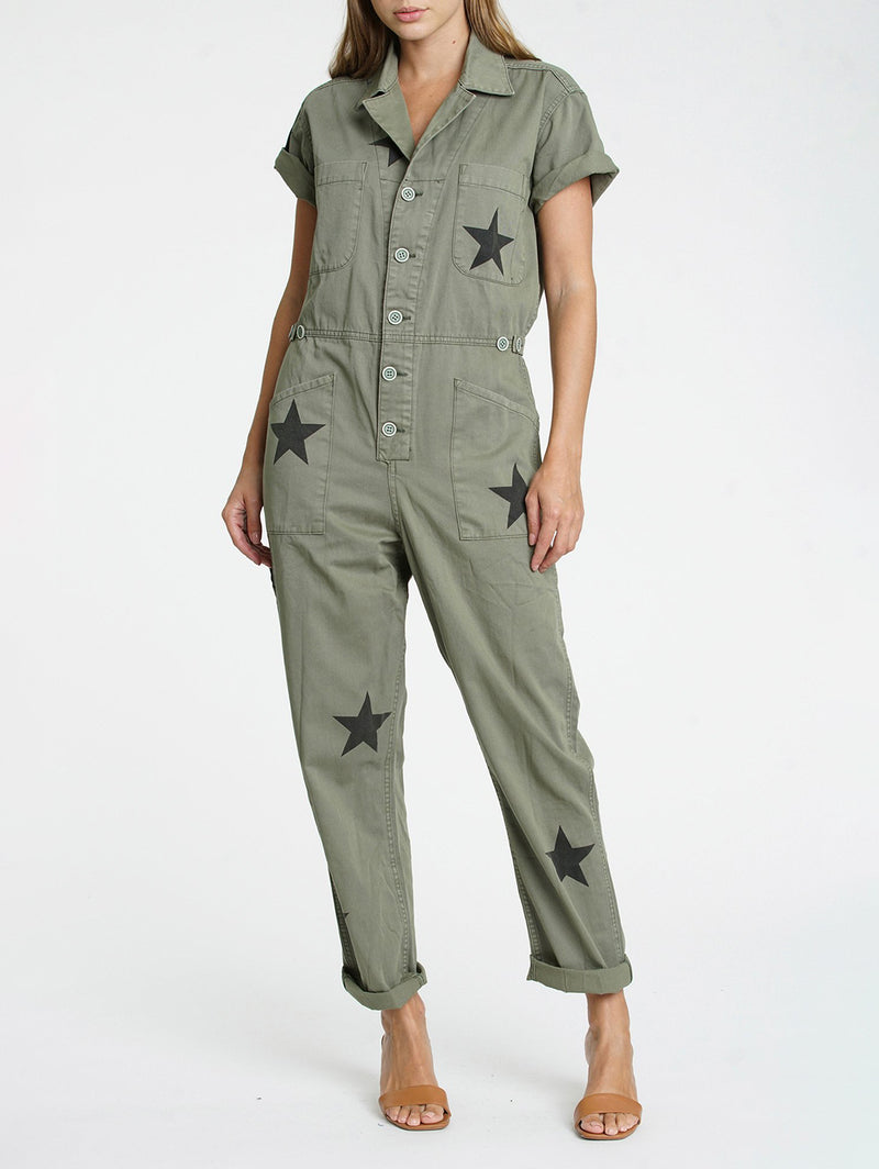 Pistola top denim jumpsuit