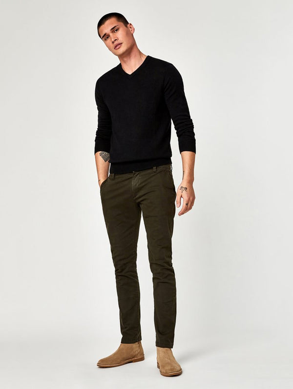 Johnny Twill Slim Pant - Dark Green-Mavi-Over the Rainbow