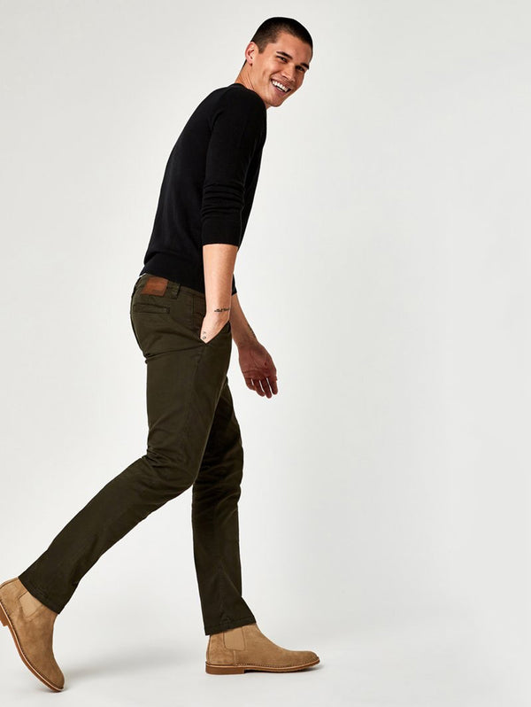 Johnny Twill Slim Pant - Dark Green-Mavi-Over the Rainbow