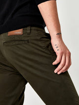 Johnny Twill Slim Pant - Dark Green-Mavi-Over the Rainbow