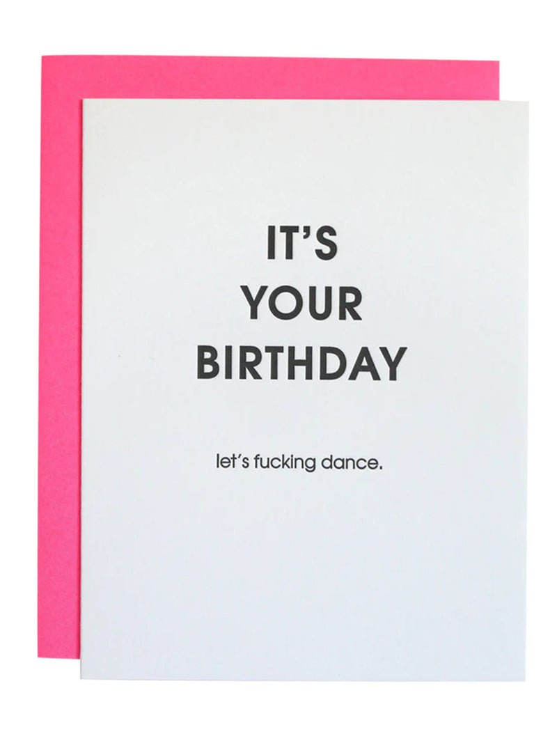 It's Your Birthday! Let's Dance! Greeting Card-CHEZ GAGNE LETTERPRESS-Over the Rainbow