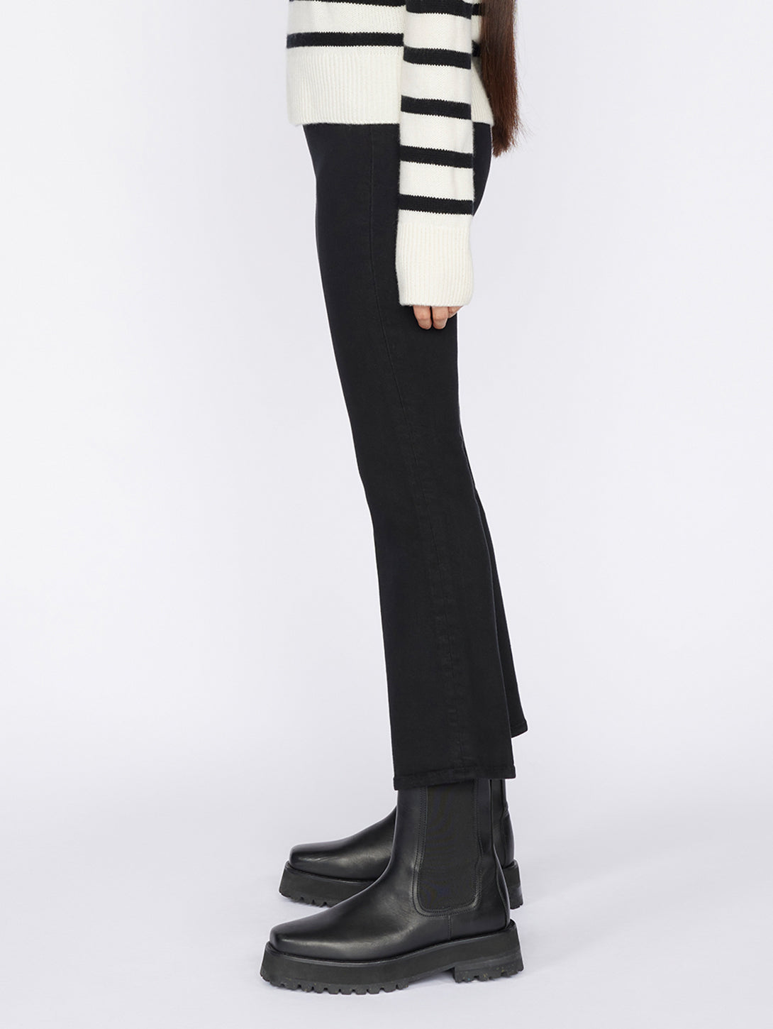Jetset Crop Mini Boot Jean - Sheen Noir-FRAME-Over the Rainbow