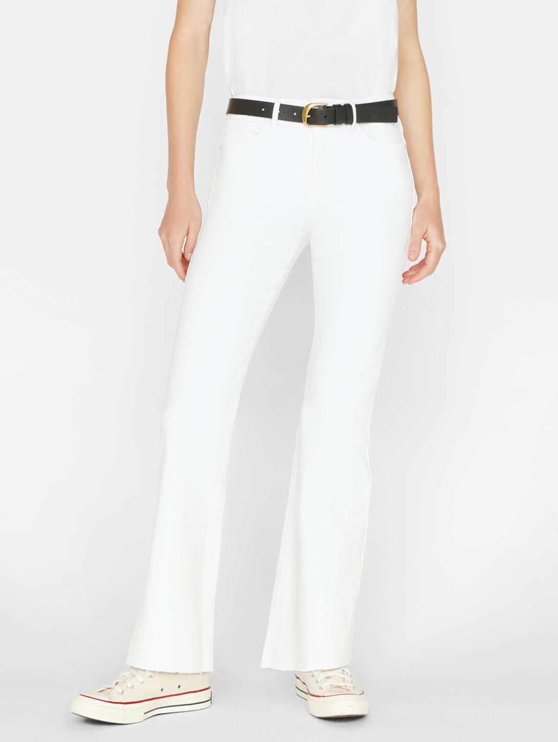 Le Easy Flare Raw Jean - Blanc-FRAME-Over the Rainbow