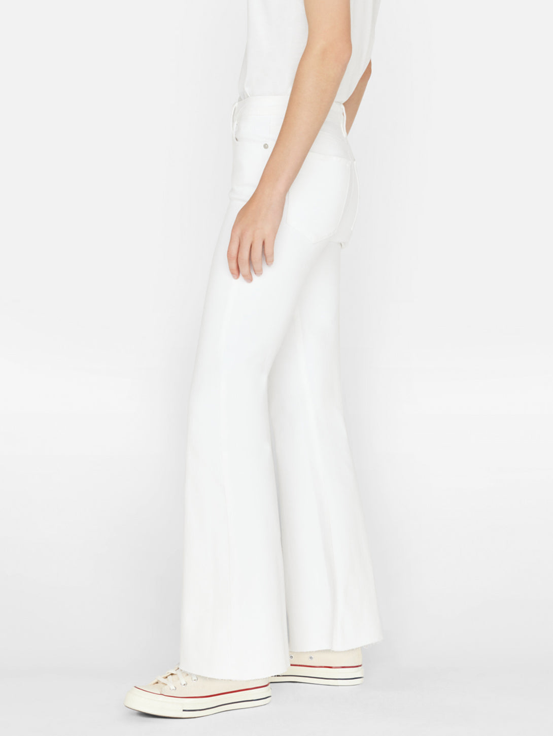 Le Easy Flare Raw Jean - Blanc-FRAME-Over the Rainbow