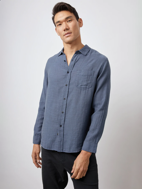 Wyatt Button Down Shirt - Sea Blue-Rails-Over the Rainbow