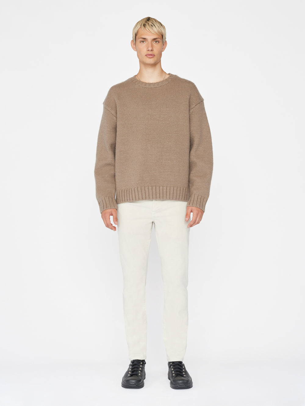 L Homme Slim Pant Milk Beige