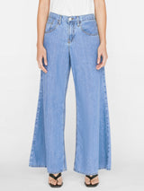 Le Pixie Wide Leg Jean - Happy Indigo-FRAME-Over the Rainbow