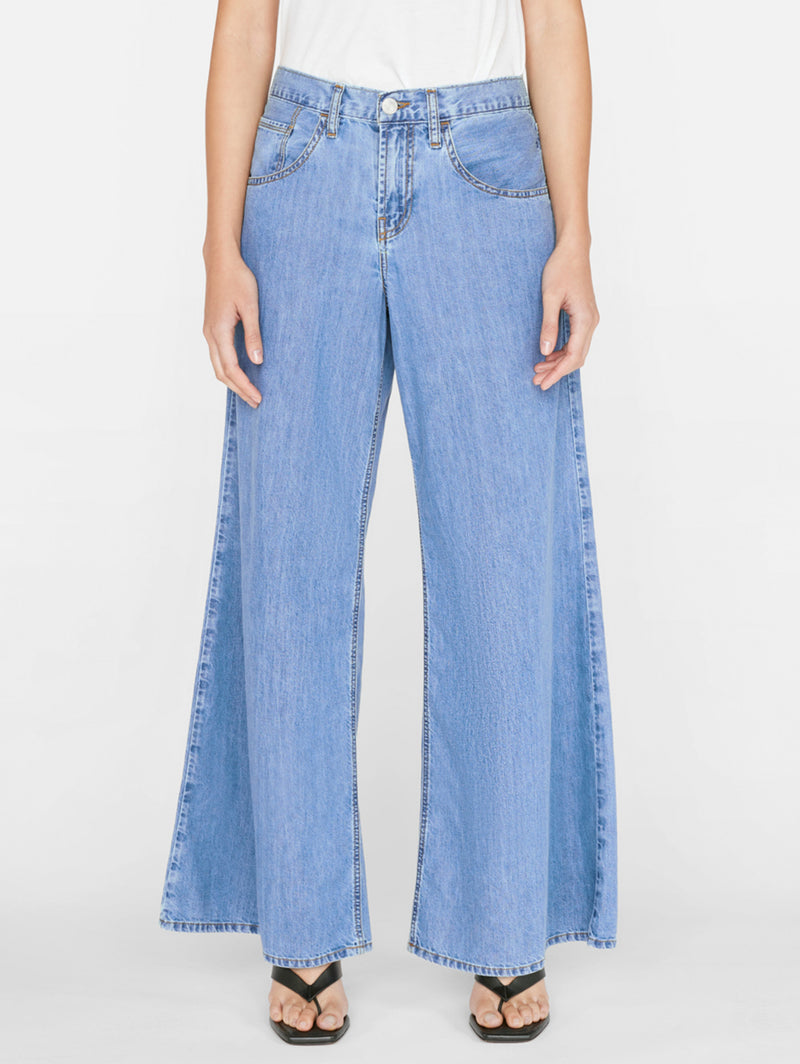 Le Pixie Wide Leg Jean - Happy Indigo-FRAME-Over the Rainbow