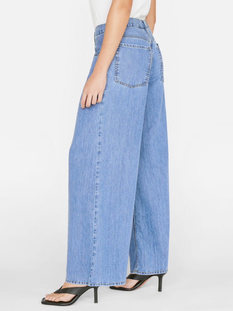 Le Pixie Wide Leg Jean - Happy Indigo-FRAME-Over the Rainbow