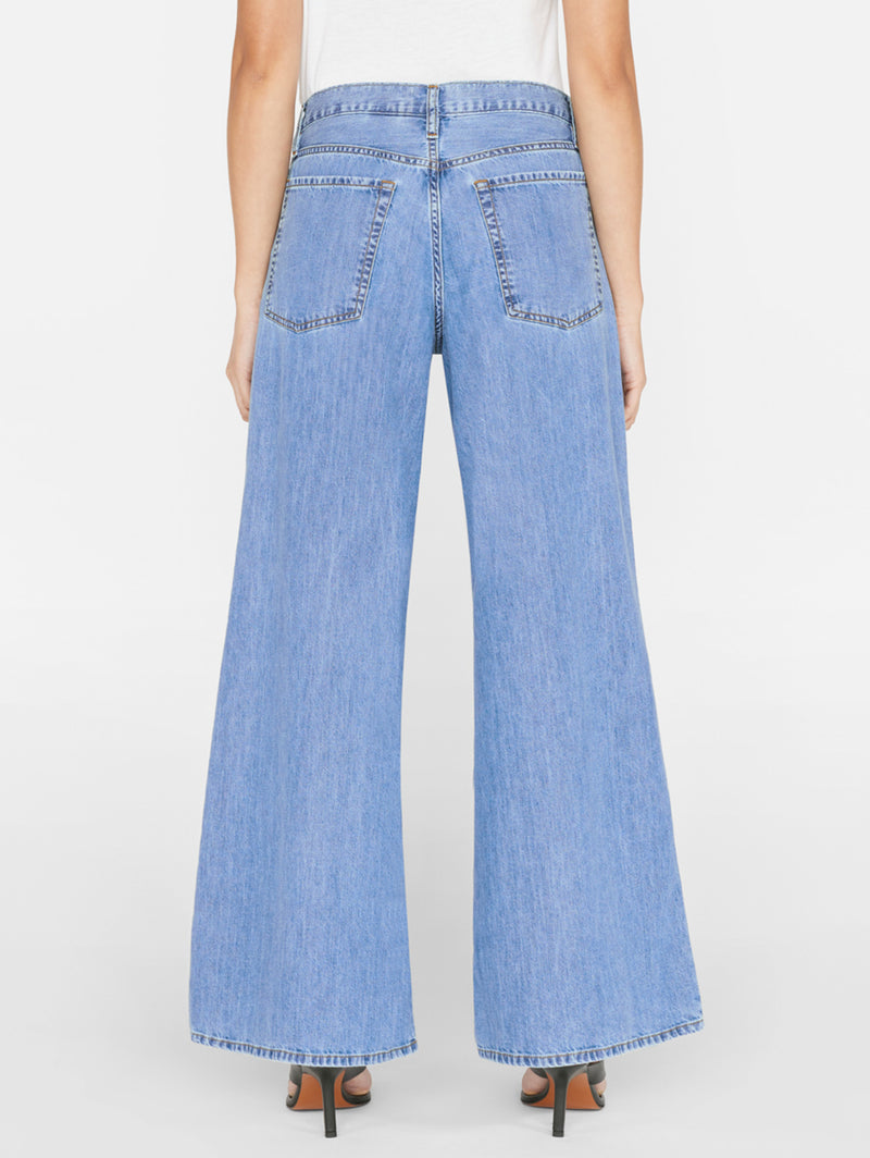 Le Pixie Wide Leg Jean - Happy Indigo-FRAME-Over the Rainbow